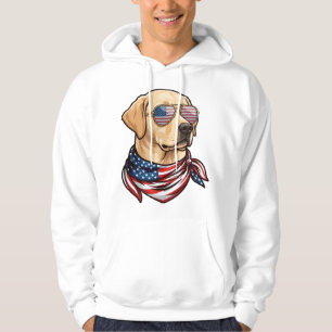 Hund Usa-Flagge Sonnenbrille Bandana Hoodie