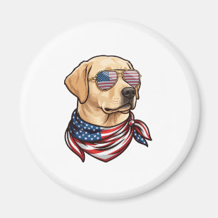 Hund Usa-Flagge Sonnenbrille Bandana Magnet