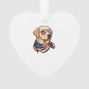 Hund USA Flagge Sonnenbrille Bandana Ornament