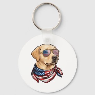 Hund Usa-Flagge Sonnenbrille Bandana Schlüsselanhänger