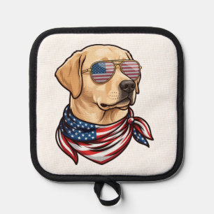Hund Usa-Flagge Sonnenbrille Bandana Topflappen