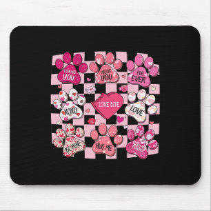 Hund Valentine, Hundepfote Herz, Pfote Hund Konver Mousepad