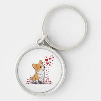 Hund Valentine Niedlich Corgi Valentine s Day Schlüsselanhänger
