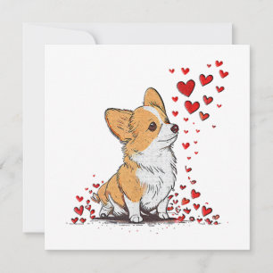 Hund Valentinstag Cute Corgi Valentinstag