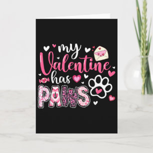 Hund Valentinstag Mein Valentinstag hat Pfoten Hun Karte
