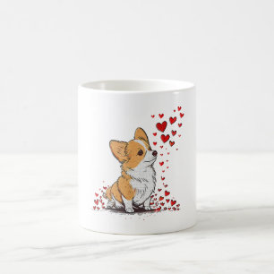 Hund Valentinstag Süßer Corgi Valentinstag Kaffeetasse