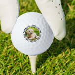 Hund Vater Funny No Reception Warnung Custom Foto Golfball<br><div class="desc">Erstellen Sie Ihren eigenen lustigen personalisierten Golfball vom Hund. Die Fotovorlage ist für Sie Set, um eines Ihrer Lieblings-Hunde- oder Welpenfotos hinzuzufügen und Sie können auch die Formulierung bearbeiten, wenn Sie möchten. Die Typografie, die Ihr Foto umrahmt, lautet "Warnung: Genau wie ich, dieser Ball hat keine Erinnerung". Humorvolles Geschenk zum...</div>