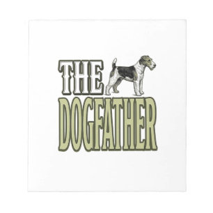 Hund Vater Terrier Vintage Gravur Shirt Design_ Notizblock