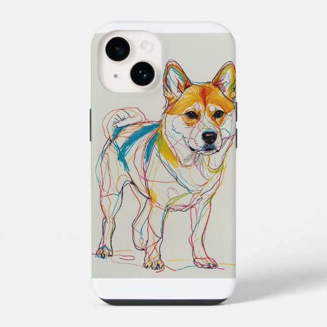 Hund, viele Farben iPhone Hülle (Rückseite)