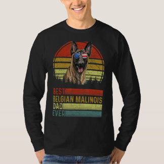 Hund Vintag Beste belgische Malinois Vater je Vate T-Shirt