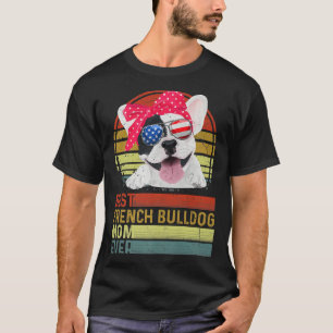Hund Vintag beste Französisch Bulldog Mama je Mutt T-Shirt