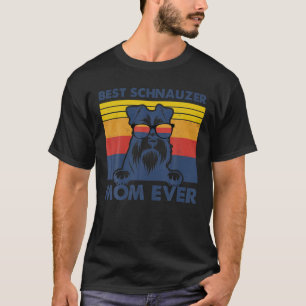 Hund Vintag Beste Schnauzer Mama je Muttertag Jung T-Shirt