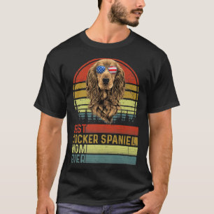 Hund Vintag bester Cocker Spaniel Mama je Mutter D T-Shirt