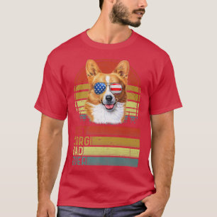 Hund Vintag bester Corgi Vater je Vater Tag Welpe T-Shirt