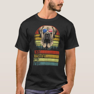 Hund Vintag bester Mastiff Vater je Vater Tag Welp T-Shirt