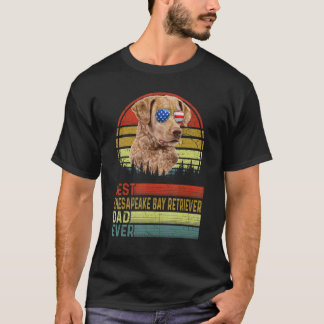 Hund Vintage Bester Chesapeake Bay Retriever Vater T-Shirt