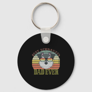 Hund Vintage Bester Schnauzer Dad jemals Tshirt Va Schlüsselanhänger