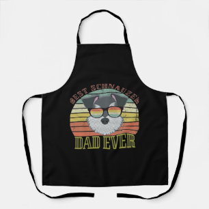 Hund Vintage Bester Schnauzer Dad jemals Tshirt Va Schürze