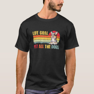 Hund Vintage Lebensziel Haustier Alle Hunde Corgi T-Shirt