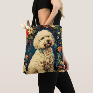 Hund Vintage-Muster Wald Floral Garten