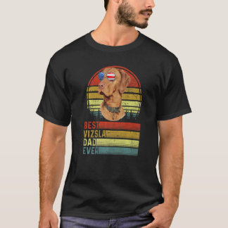 Hund Vintager bester Vizsla Vater je Vater Tag Wel T-Shirt