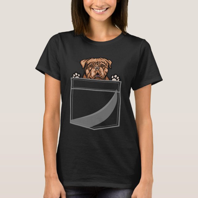 Hund von Bordeaux in einem Taschen T-Shirt (Vorderseite)