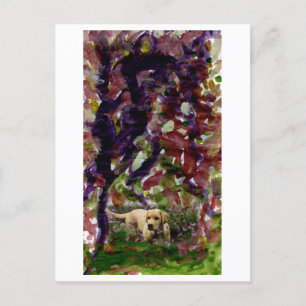 Hund von einem anderen Ort aus Postkarte