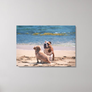 Hund von Sandy Beach Leinwanddruck