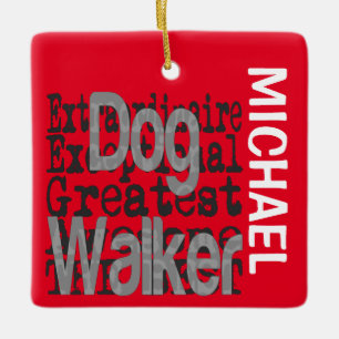 Hund Walker Extraordinaire CUSTOM Keramikornament