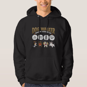 Hund Walker Funny Hund Wanderpet Sitter Geschenk Hoodie