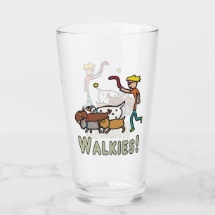 Hund Walking Glas