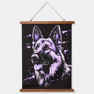 Hund Wand hängend Teppich Zitat Minimalist Wandteppich Mit Holzrahmen