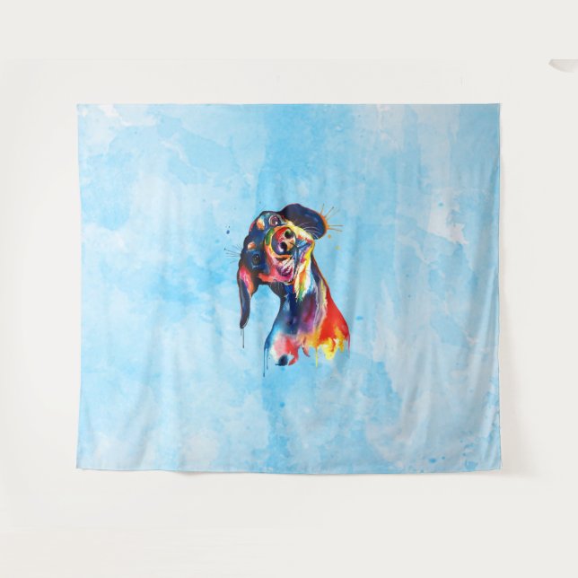 Hund Wandteppich (Vorderseite (Horizontal))