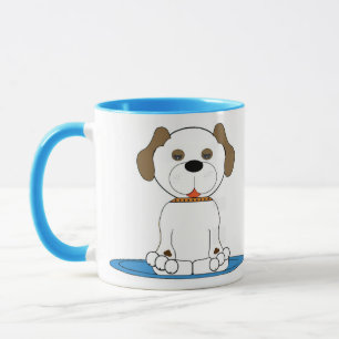 Hund wartet darauf, dass die Besitzer nach Hause z Tasse