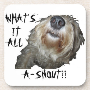 Hund "WAS IST DAS ALLES A-SCHNEE?" Untersetzer - S