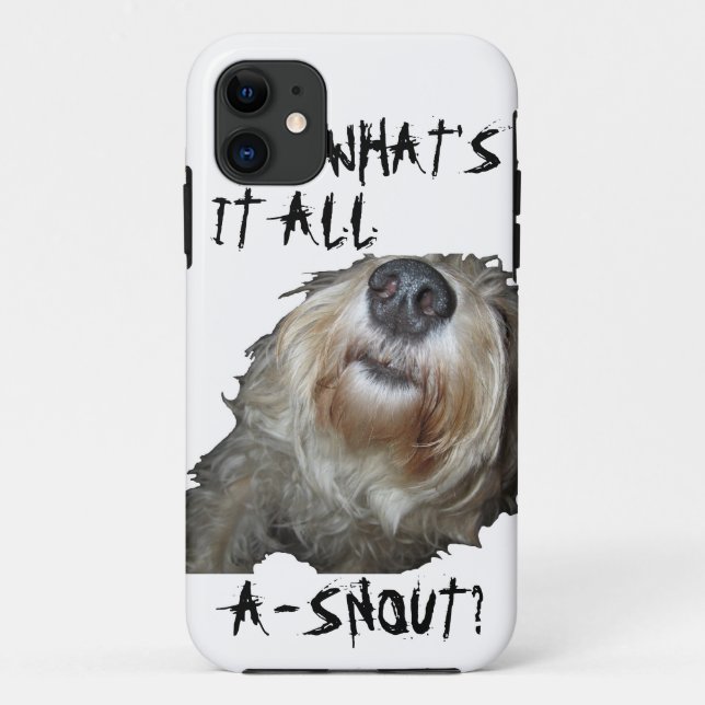 Hund "WAS IST DAS ALLES A-SNOUT?" iPhone 5 Fall Case-Mate iPhone Hülle (Rückseite)