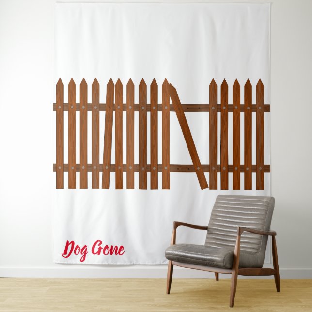 Hund weg wandteppich (Beispiel)