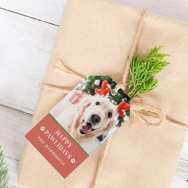 Hund Weihnachts-Foto Happy Pawlidays Geschenkanhänger