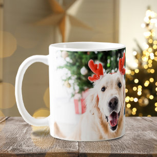 Hund Weihnachts-Foto Happy Pawlidays Kaffeetasse
