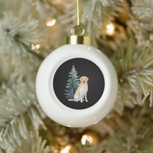 Hund Weihnachtsbaum Party Hund Lover Xmas Keramik Kugel-Ornament (Baum)