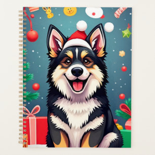 🎁Hund Weihnachtsplaner Santa Hut Feiertagsgeschen Planer