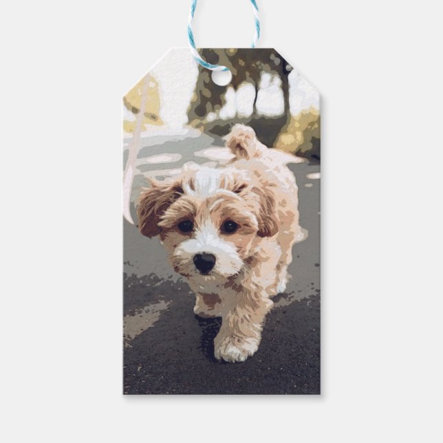 Hund, Welpe, Fibel Geschenkanhänger (Vorderseite)