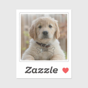 HUND WELPE FOTO NAME BONE BESTER HUND MUTTER VATER AUFKLEBER
