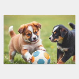 Hund/Welpe Geschenkpapier Set