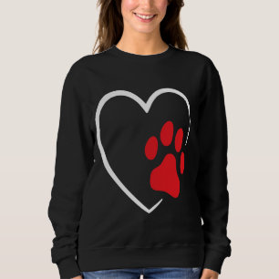Hund Welpe Herz Tier Hund lustiger Hundefreund Sweatshirt