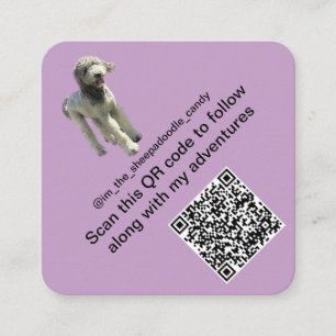 Hund/Welpe Instagram Tik Tok QR Code Karten
