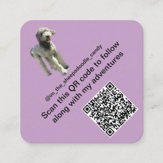 Hund/Welpe Instagram Tik Tok QR Code Karten