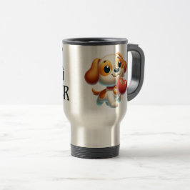 Hund, Welpe Liebe Reisebecher