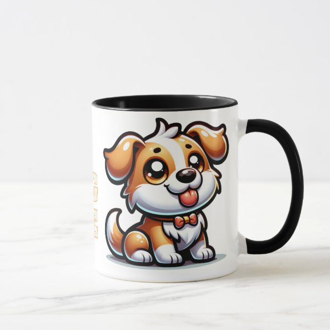 Hund, Welpe Liebe Tasse (Rechts)