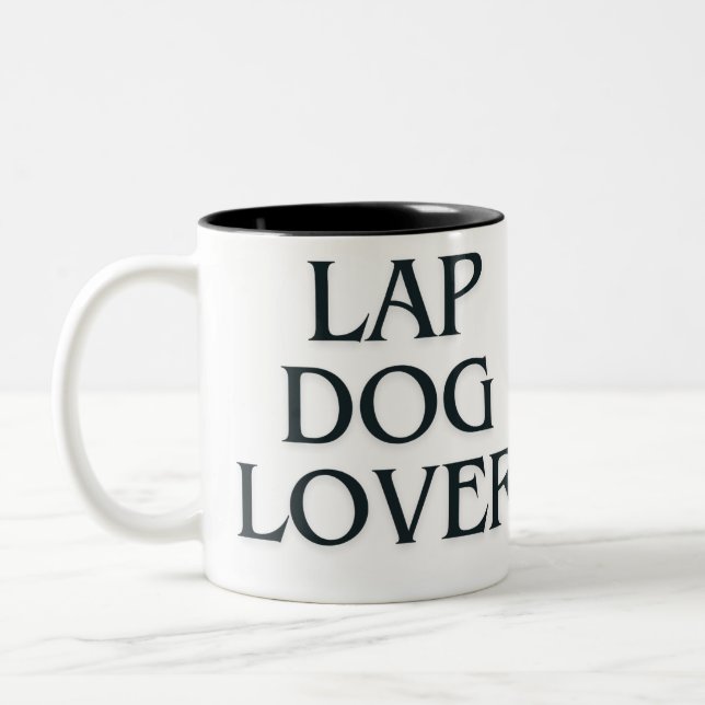 Hund, Welpe Liebe Zweifarbige Tasse (Links)